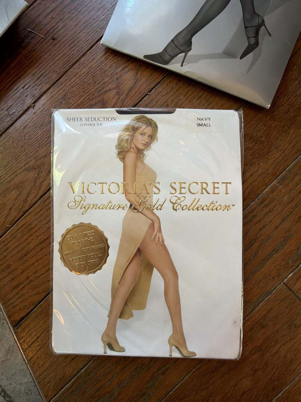 Victoria's Secret Sheer Seduction Control Top Pantyhose Navy Small